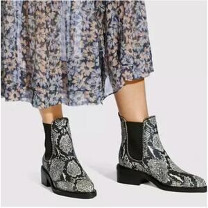 Coach Bowery Bootie in Snakeskin 6.5